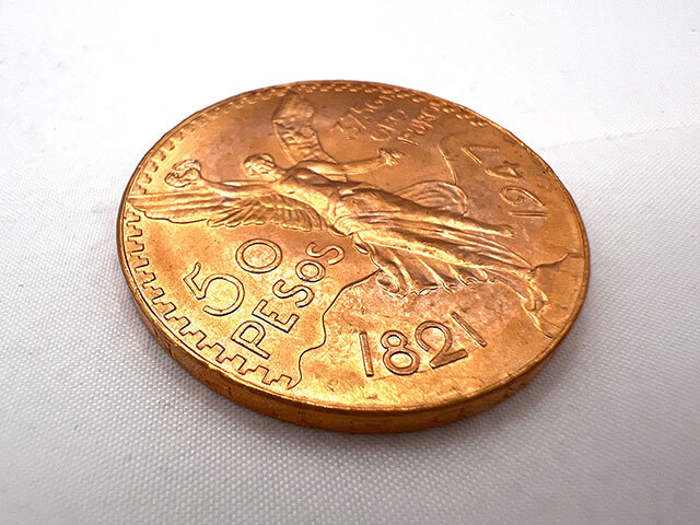 メキシコ 50ペソ K21.6金貨 1947年銘 勝利の女神 センテナリオ