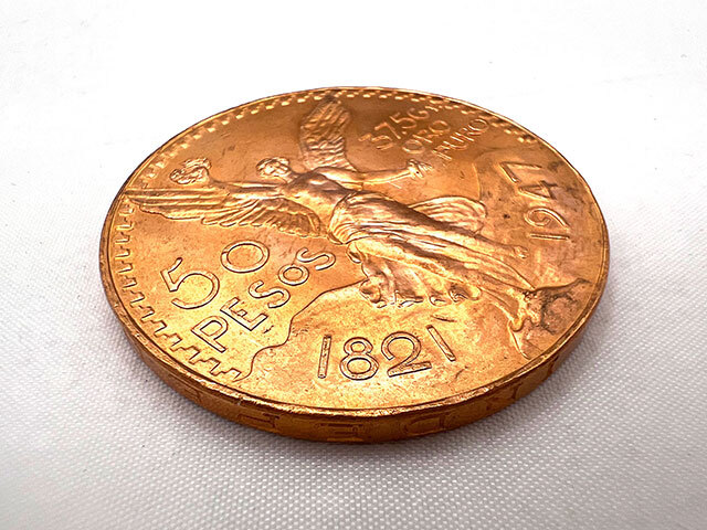 メキシコ 50ペソ K21.6金貨 1947年銘 勝利の女神 センテナリオ