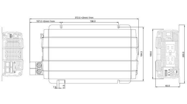未来舎 1200VA ラックマウント型DC-AC正弦波インバーター FI-S1200RK