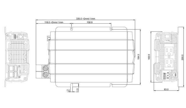 インディバ　電極板③ 未来舎 正弦波インバータ FI-SQ703-24VDC 24Vリチウムイオン電池