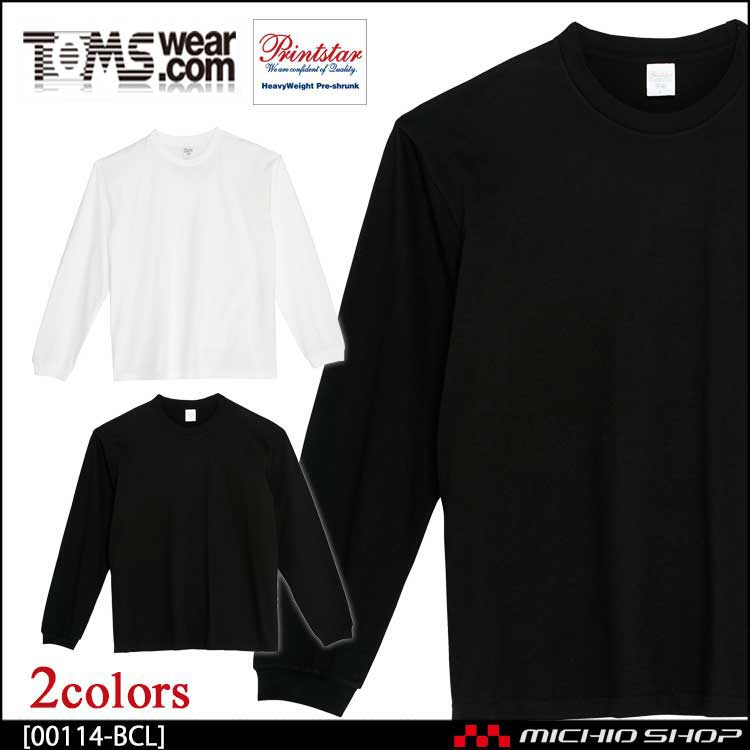 TOMS トムス Printstar プリントスター ヘビーウェイトビッグLS-Tシャツ 00114-BCL