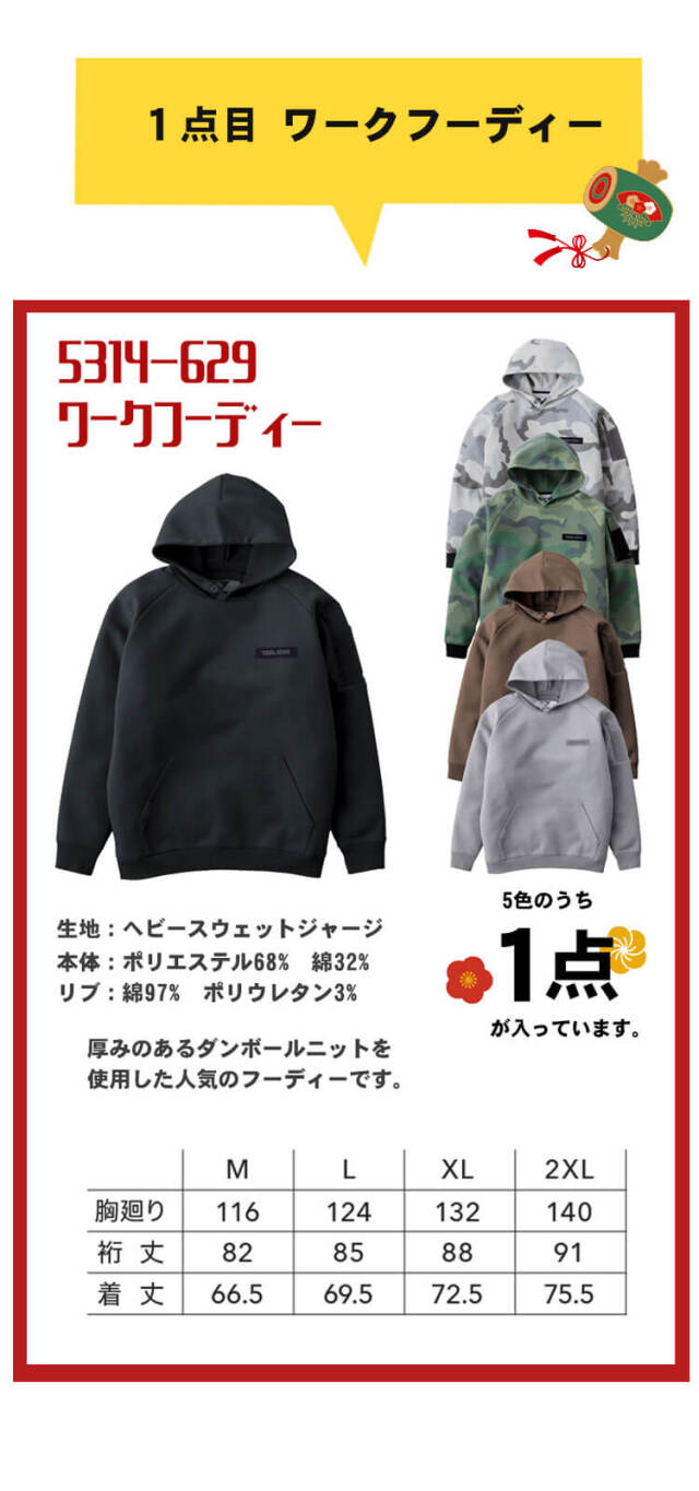 2026年 作業服 福袋 寅壱