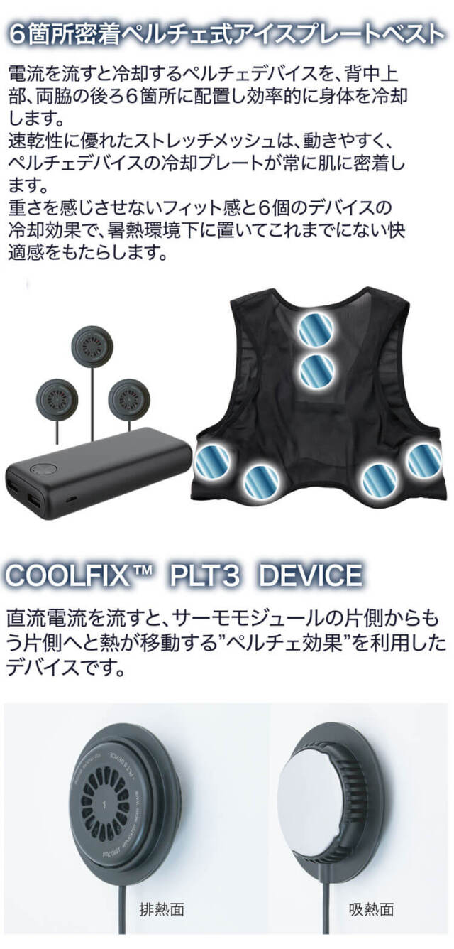 ペルチェ式アイスプレートベスト 30010 アタックベース ATACK