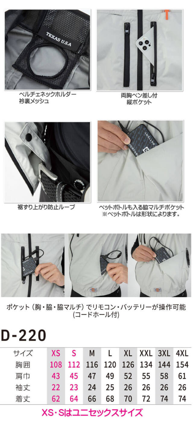 ボルトクール ペルチェ空調半袖ブルゾン+ファンバッテリーフルセット D