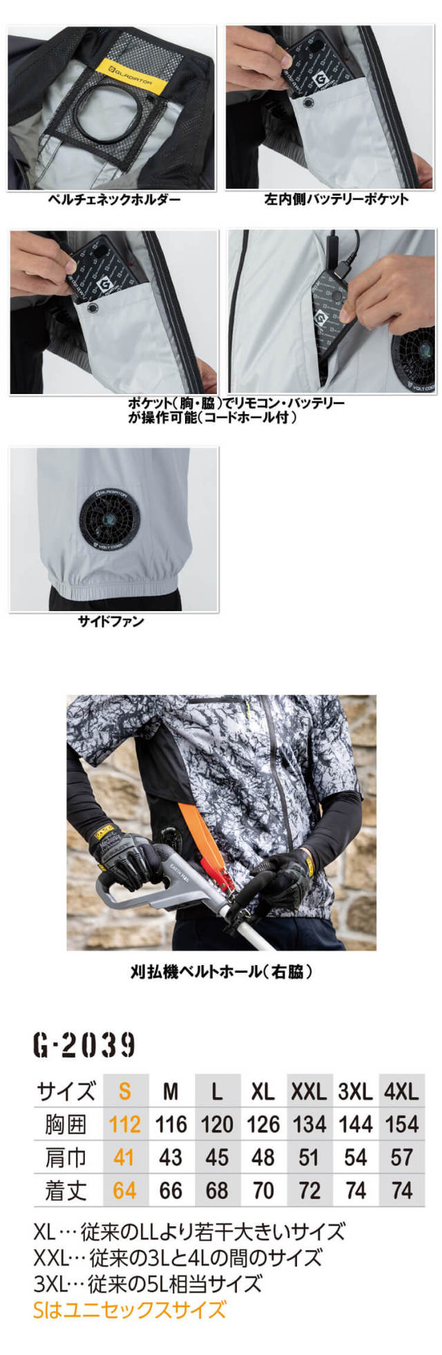 ボルトクール ペルチェ空調ベスト+ファン小型バッテリーフルセット G