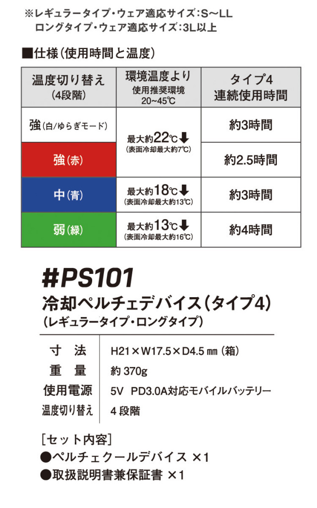 アイズフロンティア 冷却ペルチェデバイス(タイプ4)+バッテリー