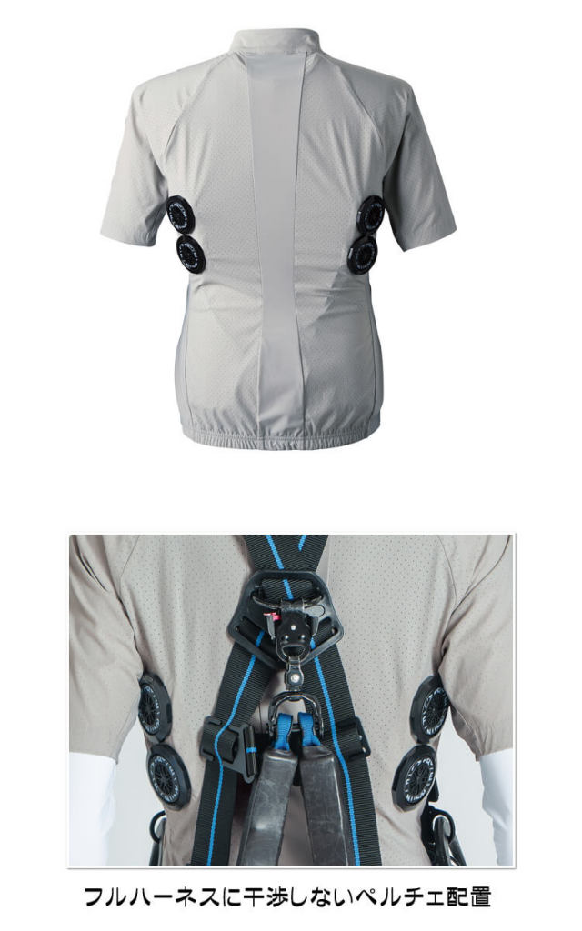 アイズフロンティア 冷却ウェア ペルチェ半袖ジャケット＆ペルチェ