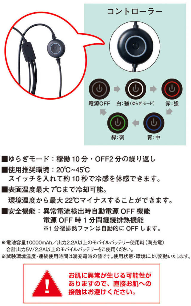 アイズフロンティア 冷却ウェア ペルチェベスト＆ペルチェデバイス