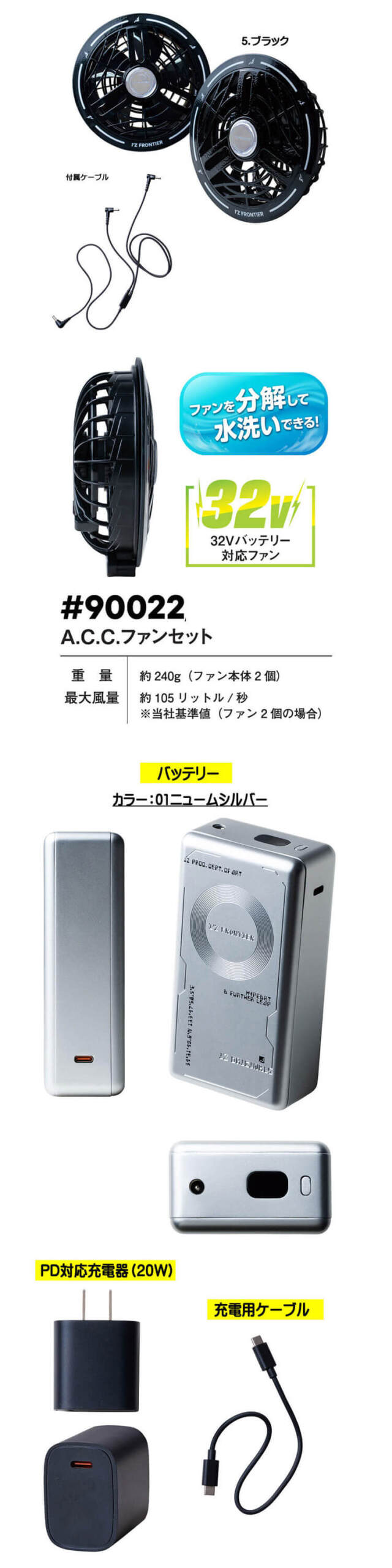 アイズフロンティア P.E.F.ベストペルチェ黒ファンフルセット PS11017+