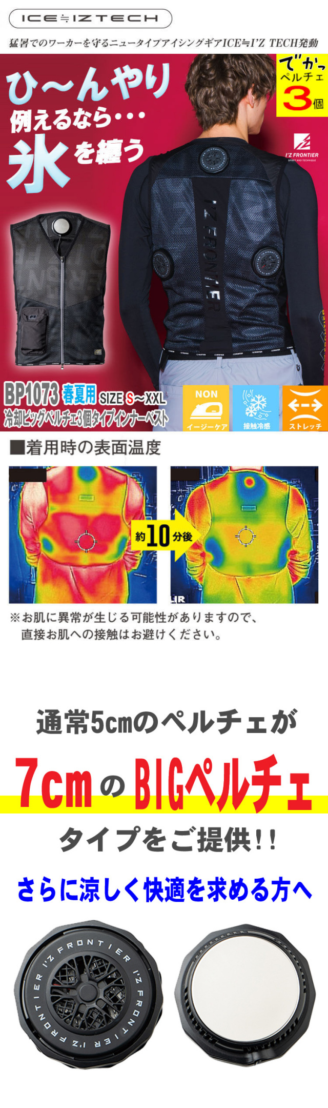アイズフロンティア ビッグペルチェ3個タイプインナーベスト