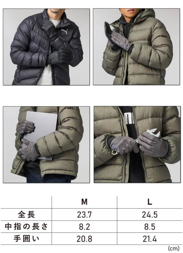 プーマ PUMA WORKING GLOVE CW-3030 1双 ウインドプルーフグローブ