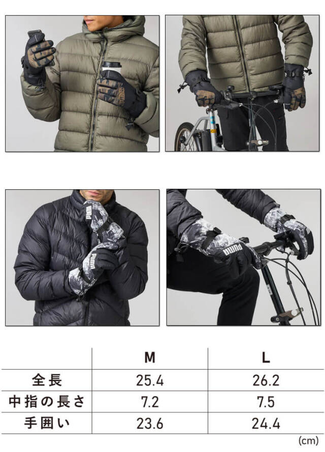 プーマ PUMA WORKING GLOVE CW-3310 1双 ヒートグローブ 防水 撥水