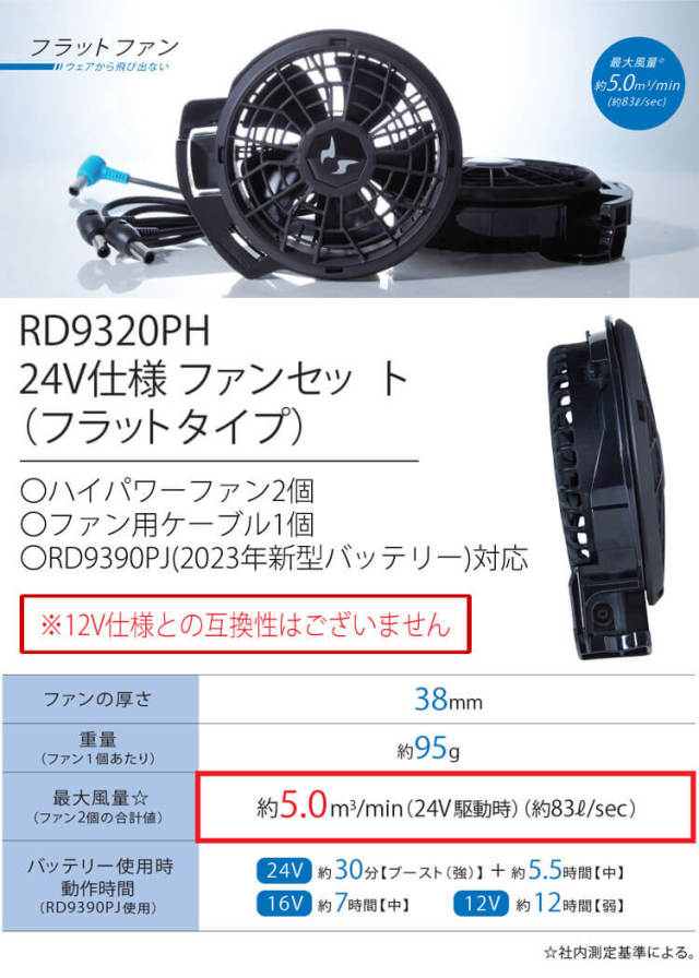 アタックベース 空調風神服半袖ジャケット・ファン・24Vバッテリー 