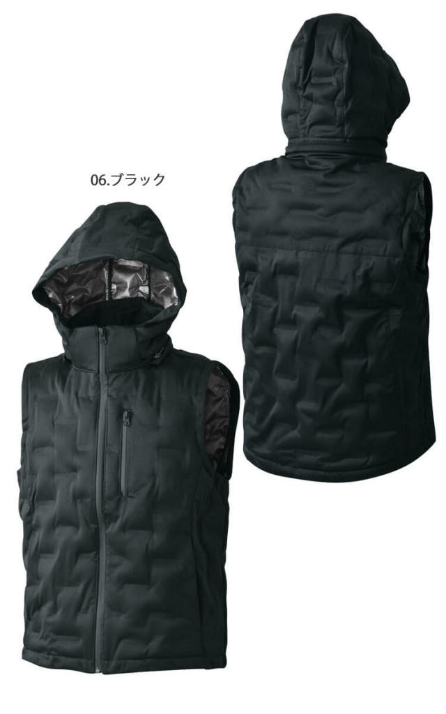防寒服 シンメン S-HEAT シームレスストレッチベスト＋電熱ヒーター