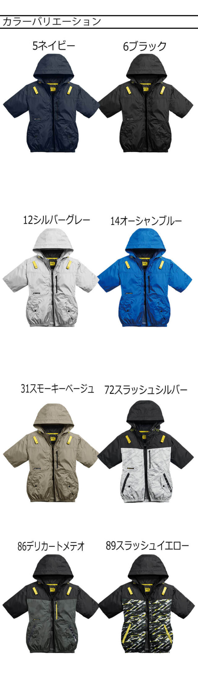 着せ替え服・アウトフィット hanashion36 ファン付き作業着 シンメン エスエアー S-AIR 半袖ジャケット(ファン