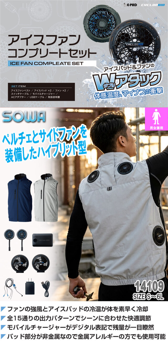 アイスファンセット ペルチェ仕様 14109 コンプリートセット 桑和 SOWA