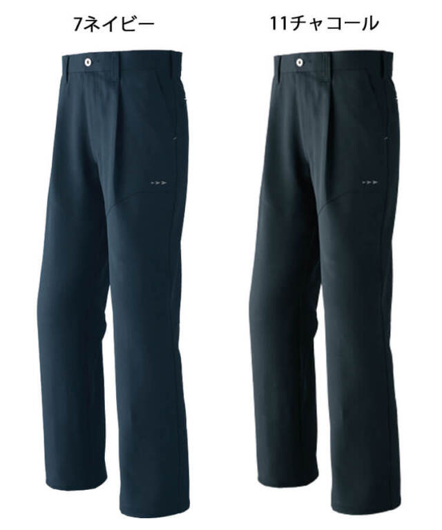 作業服 アサヒチョウ Asahicho ワンタックパンツ 834 反射プリント付き