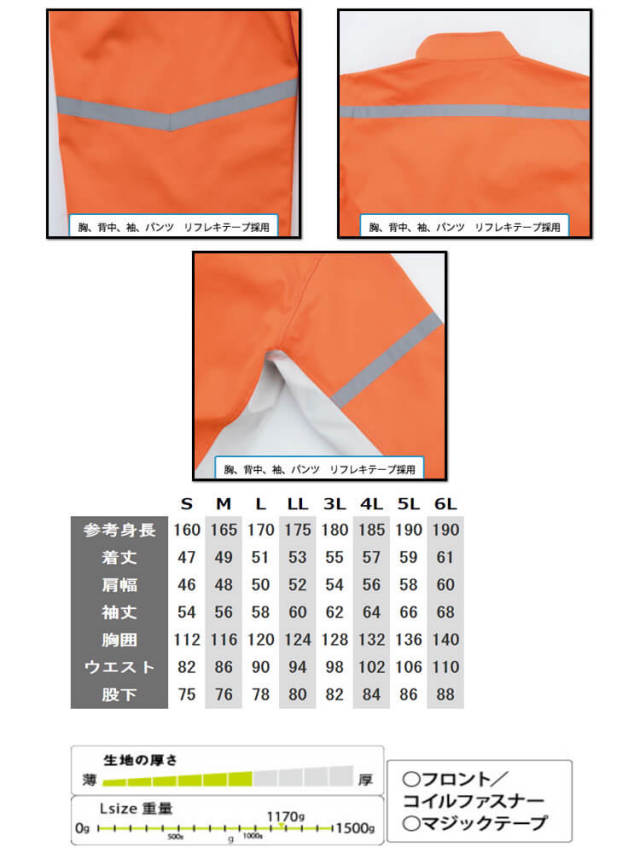 ROUND ONI 防炎つなぎ服 MD-5300R 丸鬼商店 2018年秋冬新作｜作業服