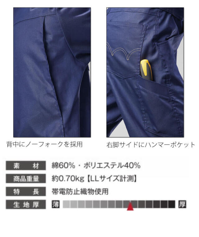 つなぎ EDWIN エドウィン 長袖つなぎ服 81010 ｜作業服・作業着