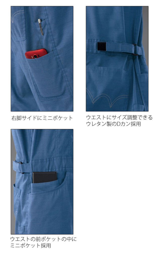 つなぎ EDWIN エドウィン 半袖つなぎ服 81015｜作業服・作業着の総合