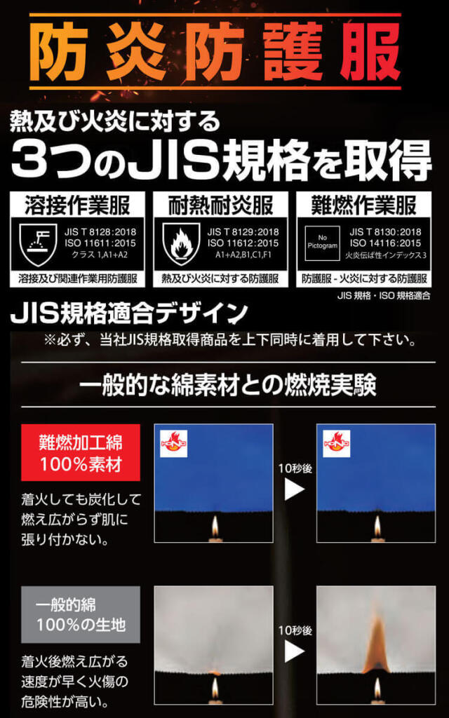 防炎作業服 HOOH 村上被服 難燃シャツ 4407 通年 長袖 ジャケット 防炎