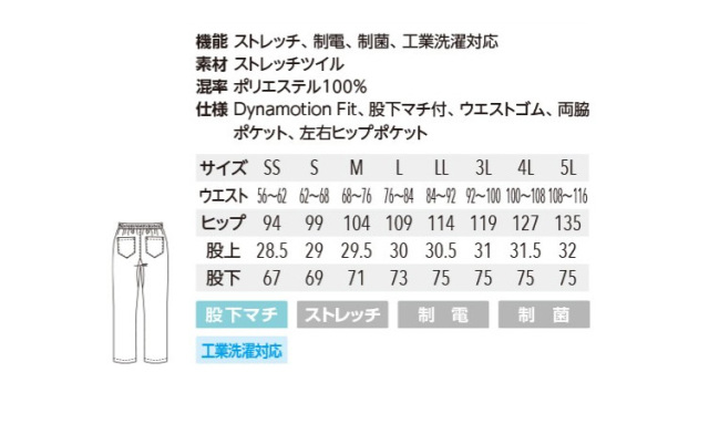介護 看護 医療 制服 Mizuno ミズノ MZ-0182 スクラブパンツ
