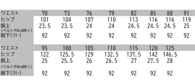 飲食サービス系ユニフォーム セブンユニフォーム メンズハイウエスト