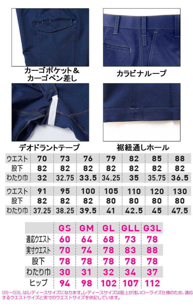 SOWA 桑和 カーゴパンツ 3002-08 作業服 作業着 秋冬 制電性
