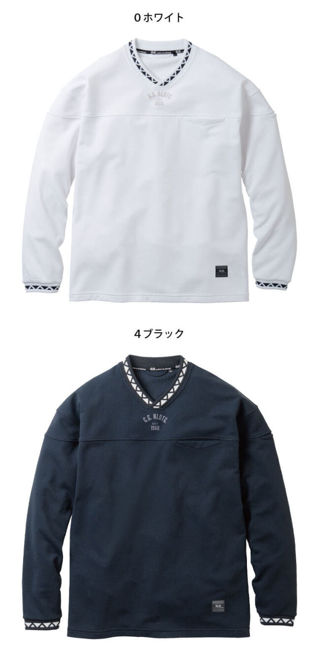 SOWA 桑和 ジーグラウンド G.GROUND 長袖Vネックトレーナー 8545-55