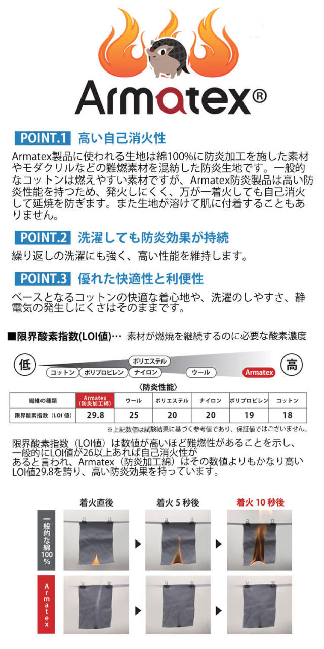 Nikko 日光物産 Armatex アルマテックス 防炎タオル AX-BT3390｜作業服