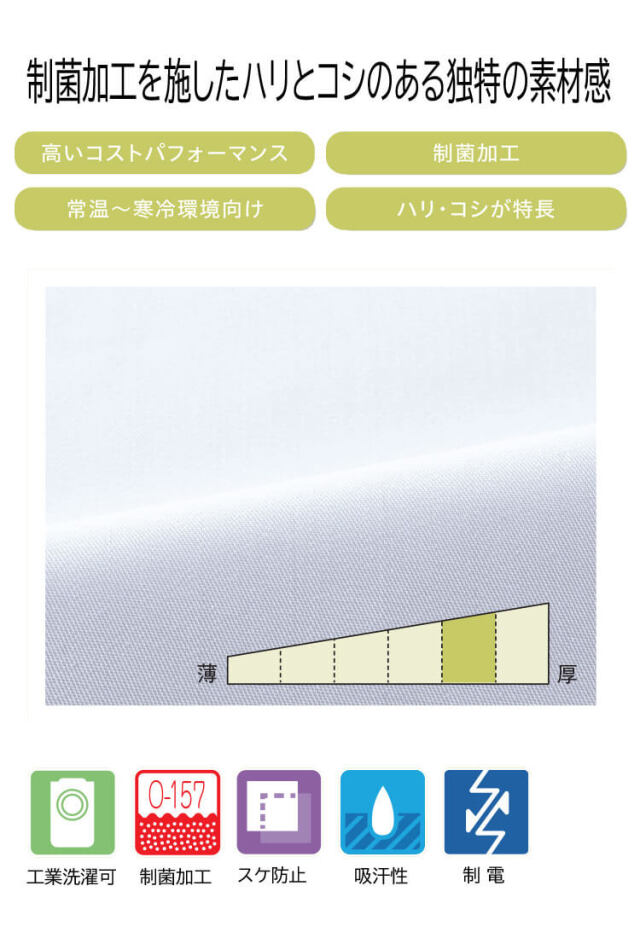 食品工場白衣 長袖ジャンパー 452 メンズ カゼン KAZEN フード