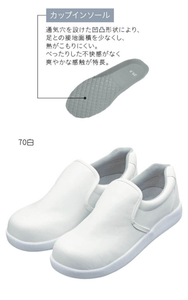 食品工場 作業靴 ワークシューズ(先芯あり) 468-70 カゼン KAZEN