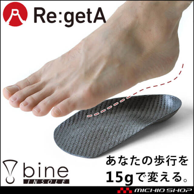 Re:getA Work リゲッタ インソール bi-001 ハーフインソール 薄型 軽量 衝撃吸収