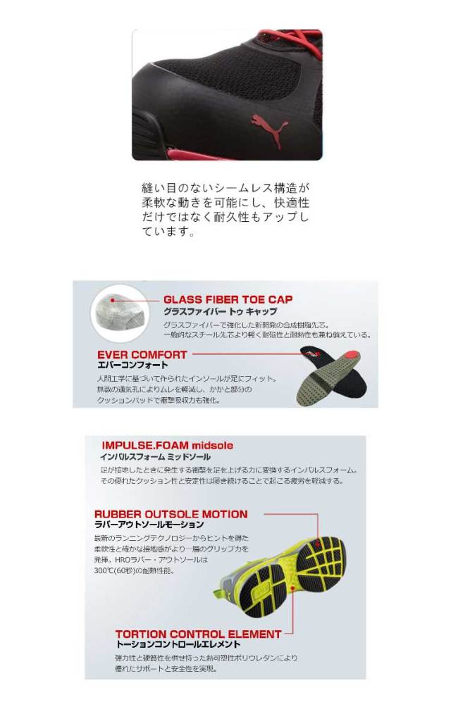 安全靴 PUMA プーマ セーフティーシューズ ヒューズモーション