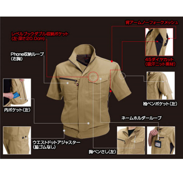 バートル7092半袖ジャケット｜作業服・作業着の総合通販専門店【ミチオ