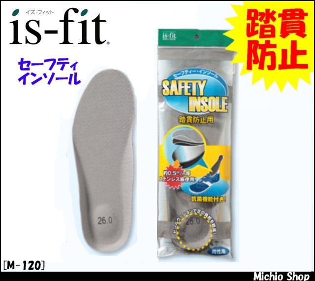 モリトM-120モリト セーフティーインソール踏貫防止用is-fit