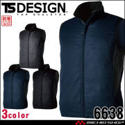 防寒服 TS DESIGN TSデザイン ES防風ストレッチライトウォームベスト 6638 作業着 軽防寒 ベスト 秋冬 2025年秋冬新作