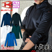 [5月上旬入荷先行予約]バートル BURTLE 通年 長袖ジップシャツ 413 ユニセックス 作業服 作業着 ポロシャツ シャツ