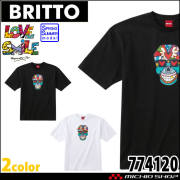 BRITTO ブリット プリント半袖Tシャツ 774120 メンズ レディース 綿100% Aitoz アイトス 春夏
