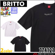 BRITTO ブリット プリント半袖Tシャツ 774121 メンズ レディース 綿100% Aitoz アイトス ハート
