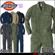作業服 Dickies ディッキーズ 長袖つなぎ D-766 コーコス CO-COS T/Cストレッチ 通年