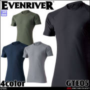 作業服 作業着 EVENRIVER イーブンリバー アイスコンプレッションTシャツ 半袖 GTE05 接触冷感 吸汗速乾 春夏 
