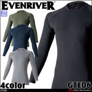 作業服 作業着 EVENRIVER イーブンリバー アイスコンプレッションロングTシャツ 長袖 GTE06 接触冷感 吸汗速乾 春夏