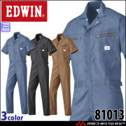 エドウィン【EDWIN】繋ぎGENUINE QUALITY作業着オールインワン つなぎ EDWIN エドウィン 長袖デニムつなぎ服 81008 ｜作業服