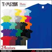 TOMS トムス Printstar プリントスター 半袖 ベーシックTシャツ 00086-DMT イベント 無地 カラフル 綿素材 キッズサイズ 大人サイズ 男女兼用