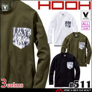 HOOH VILEA レイヤード風長袖Tシャツ 裏綿 511 通年 村上被服 