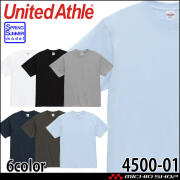 ユナイテッドアスレ 6.0オンス オーセンティック オープンエンド ヘヴィーウェイト Tシャツ 4500-01 半袖 綿100% サイズS～XXL 男女兼用