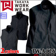 TAKAYA ベスト TW-A126 タカヤ商事 作業服 春夏用 男女兼用 SS-5L