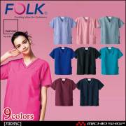 医療 介護 看護 制服 FOLK フォーク PANTONE パントン スクラブ 男女兼用 7003SC