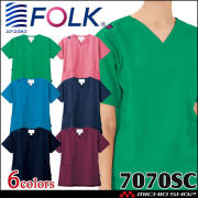 医療 介護 看護  制服 FOLK フォーク ジアスクラブ スクラブ 7070SC